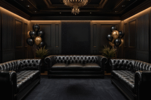 Black & Gold Luxe Party Lounge Black & Gold Luxe Party Lounge